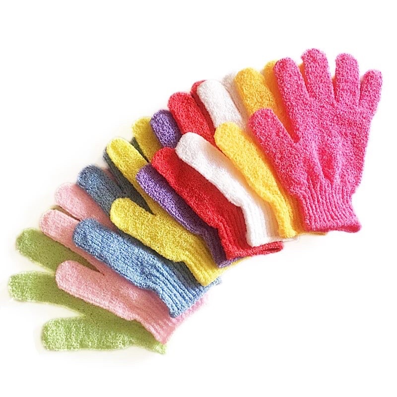 SARUNG TANGAN MANDI - Five Fingers Bath Gloves Household Shower Towel Scrub Body Wash Home Supply Elastic Wipe Back Bathing Cleaning Gloves