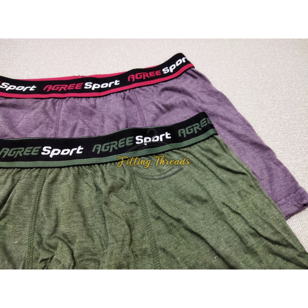 2 Pcs Daleman Pria Celana Dalam Boxer Pria Agree / CD Sempak Cowok Segiempat Agree Art 6603
