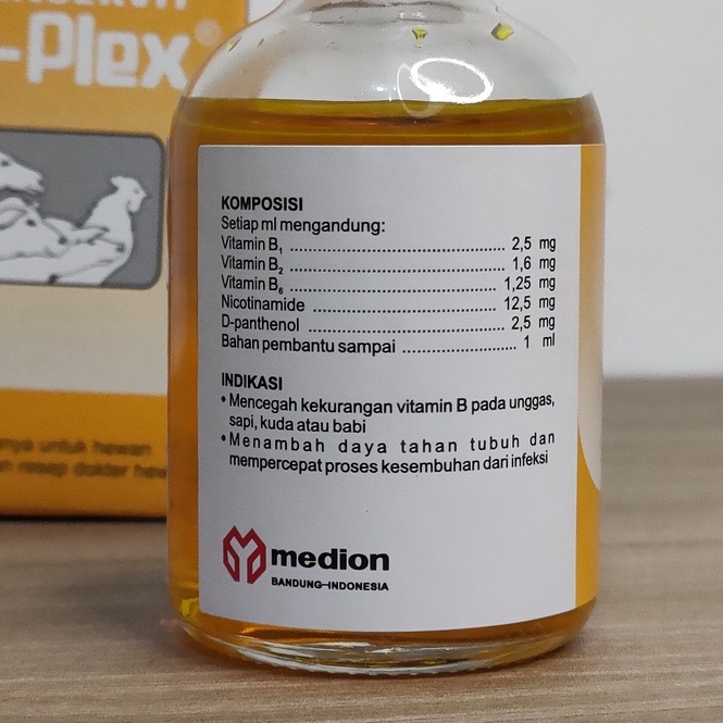 INJEKVIT B PLEX B KOMPLEKS 20 ml - Tingkatkan Produktifitas dan Imun Hewan B Komplek B Complex