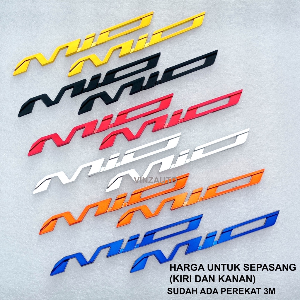 Emblem Logo 3D Yamaha MIO 2PCS (SEPASANG KANAN KIRI)