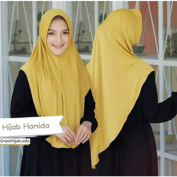 (KJI) HIJAB HAMIDA PINGUIN SIMPEL PED ANTEM INSTAN JERSEY