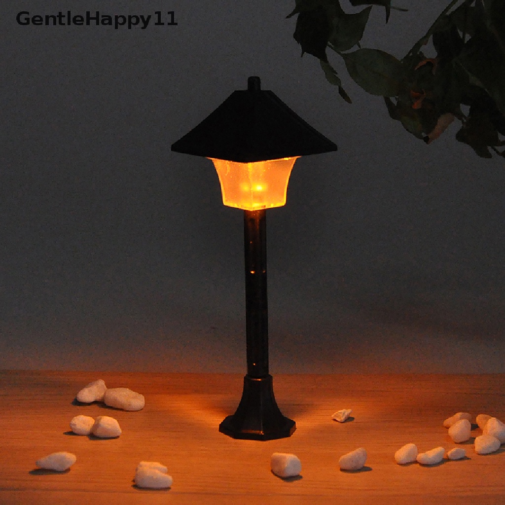 Gentlehappy 1pc Lampu Jalan Kerajinan Patung Ornamen Taman Miniatur Peri Dekorasi Taman id