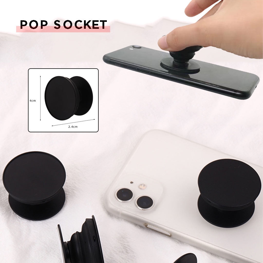 PopSocket Tempelan Hp Polos Phone Grip Penyangga Pegangan belakang handphone PopSoket Hape | GROSIRXPRESS