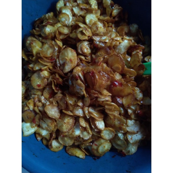 

kripik ubi singkong pedas manis