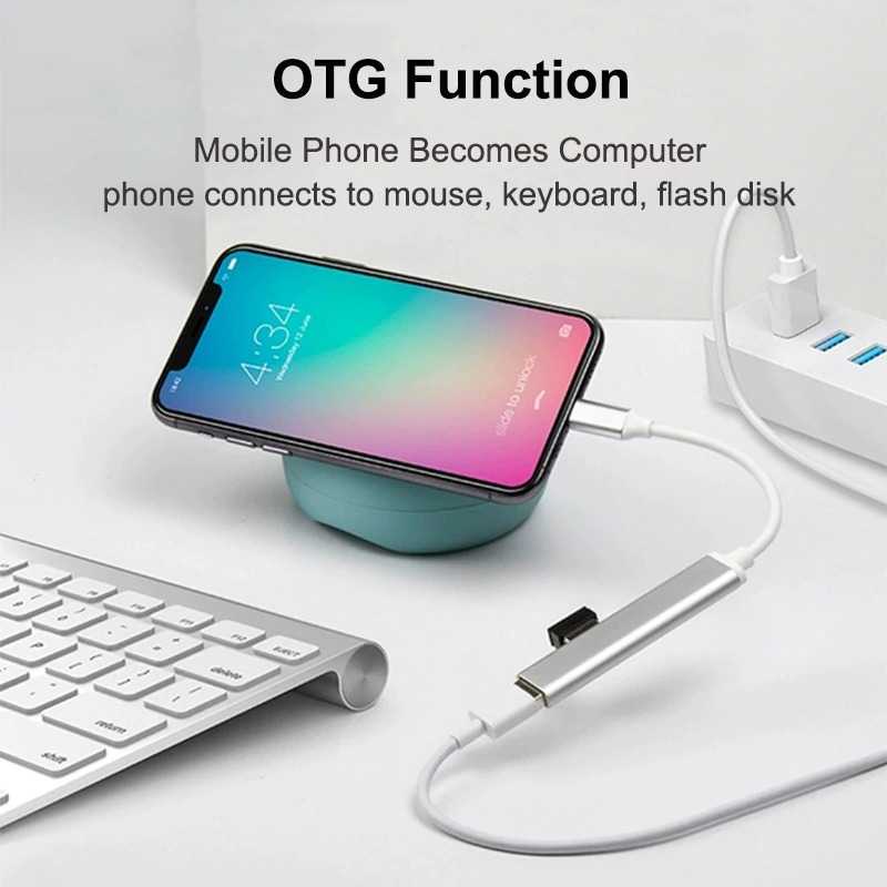 Adapter Converter USB HUB Type C to USB 4 Port USB Hub 3.0 High Speed 4 in 1