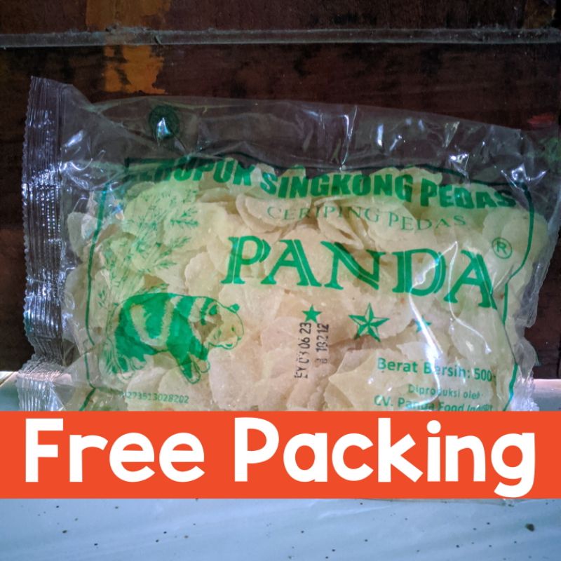 

PANDA Kerupuk Singkong Pedas 500gr / Ceriping Pedas Mentah