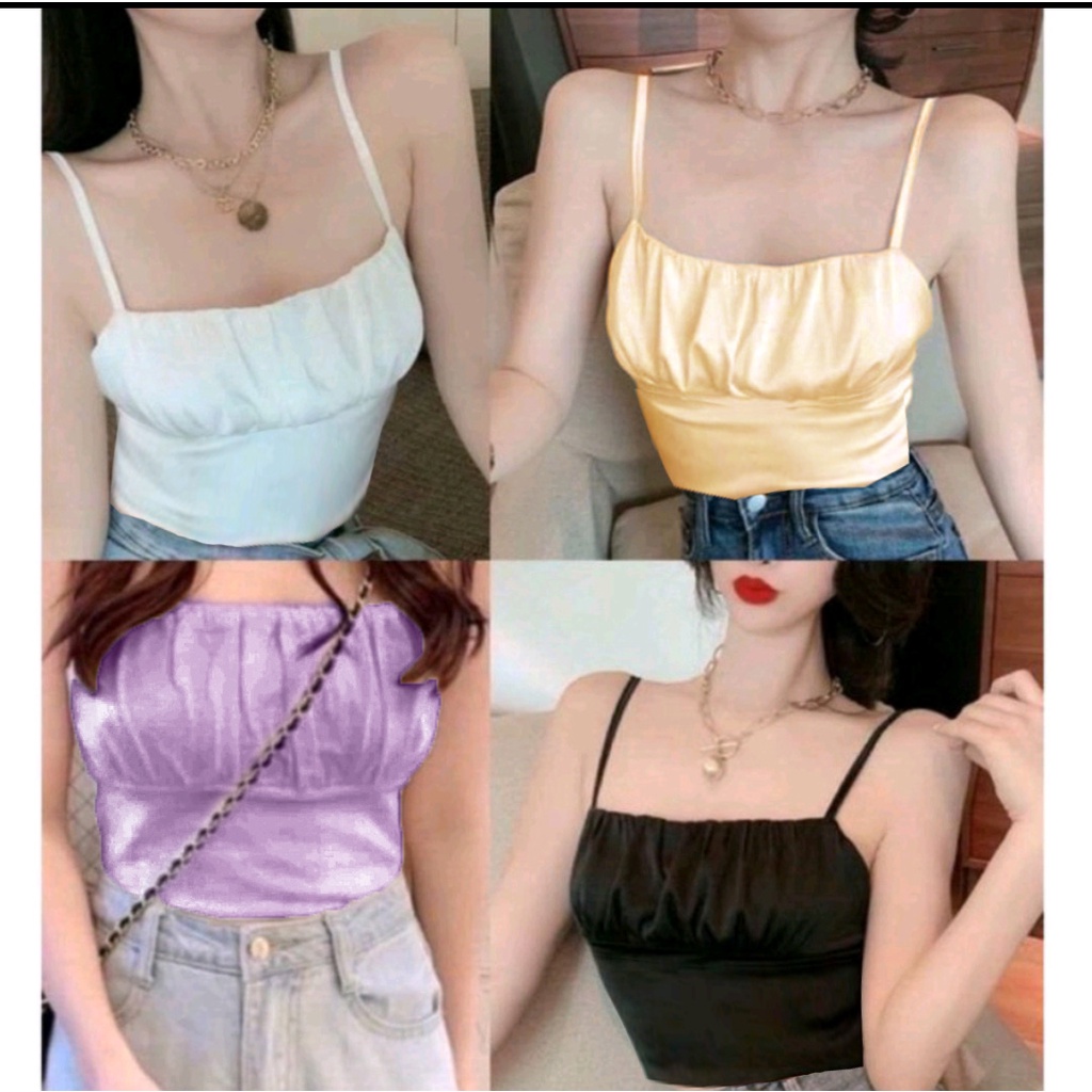 Atasan wanita tanktop dada rampel korean style 910
