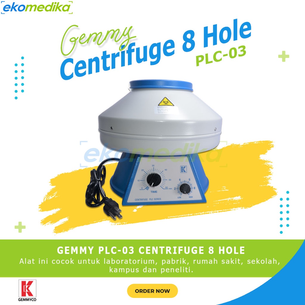 Centrifuge 8 Hole Gemmy (Taiwan) PLC 03 Electric Centrifuge 8 Hole - 8x15 ml 4500 rpm