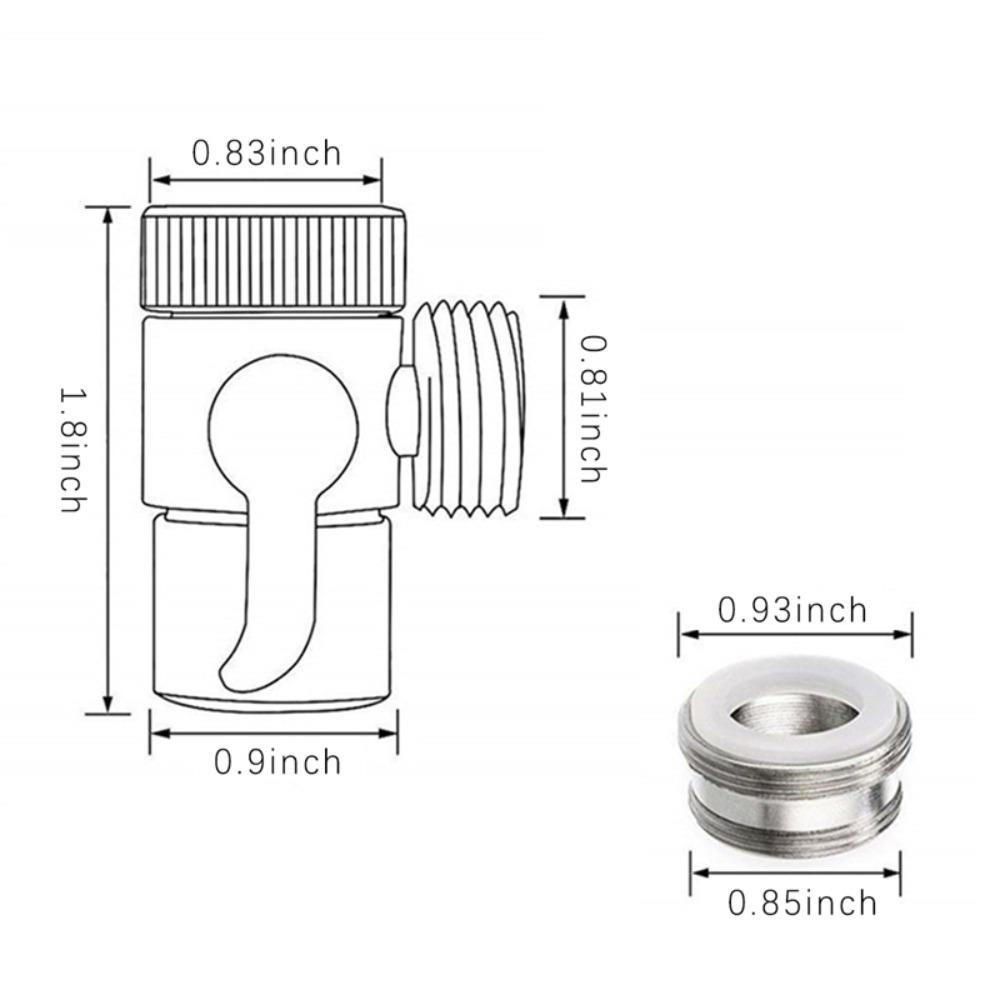 Populer Faucet Diverter Copper Penyambung Keran Air Hread Connector Untuk Toilet Bidet Shower Faucet Adapter