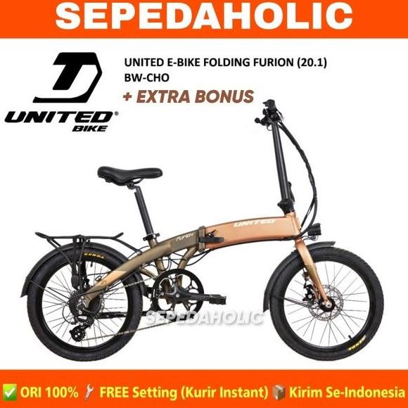 Jual Sepeda Lipat Listrik United Furion Electric E Bike Folding Inch