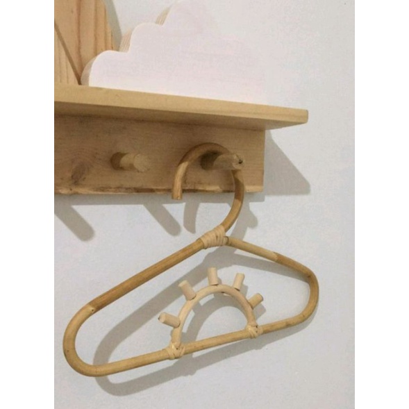 Hanger Rotan/Hanger Rattan/Gantungan Baju Anak