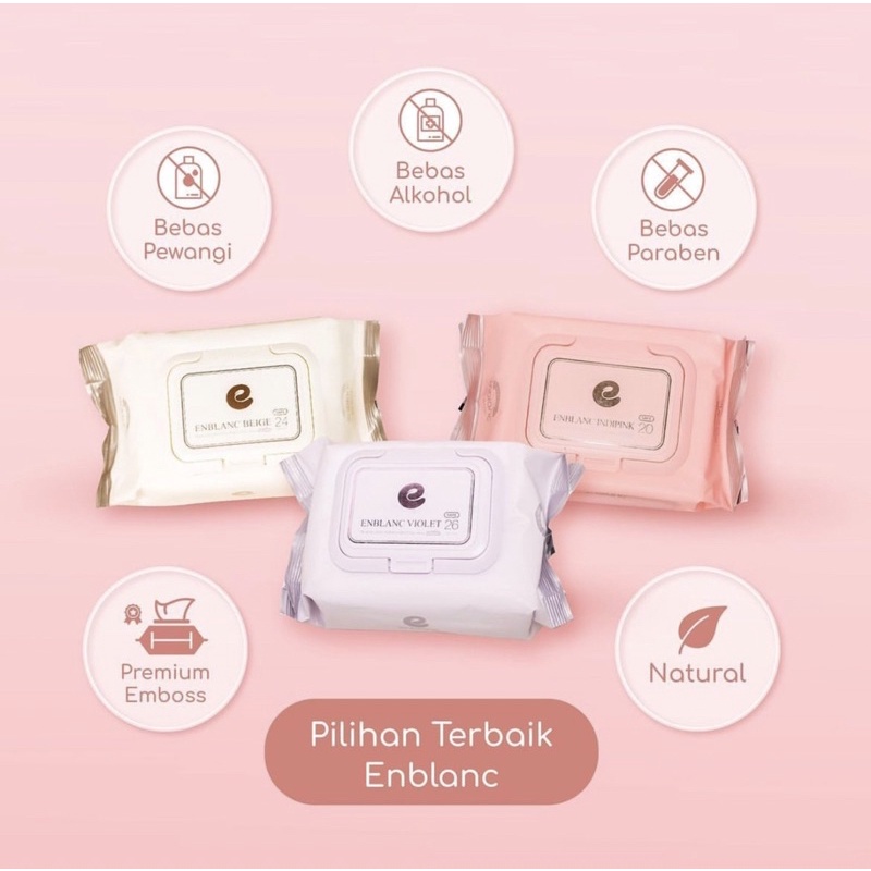 Enblanc Indipink / Safe Violet / Beige Anti Bacterial Korean Wet Tissue Baby Wipes (1Pack)