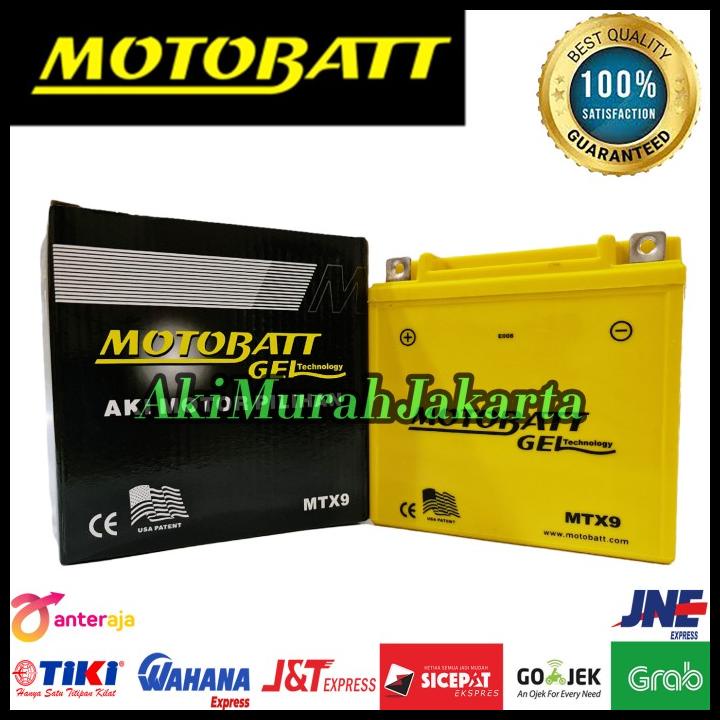 Terlaris  Aki Motor Motobatt Mtx9 Aki Gel / Aki Kering