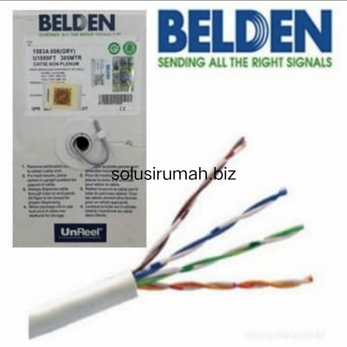 kabel data utp 1m belden cat 5e original meteran 1583 usa cat 5 cat5
