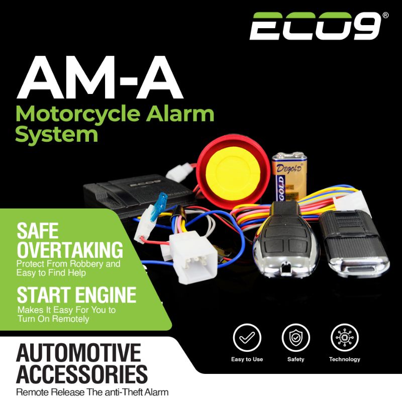 ALARM MOTOR NINE ECO9 AM-a MOTORCYCLE ALRM SYSTEM UNIVERSAL ALARM MOTOR
