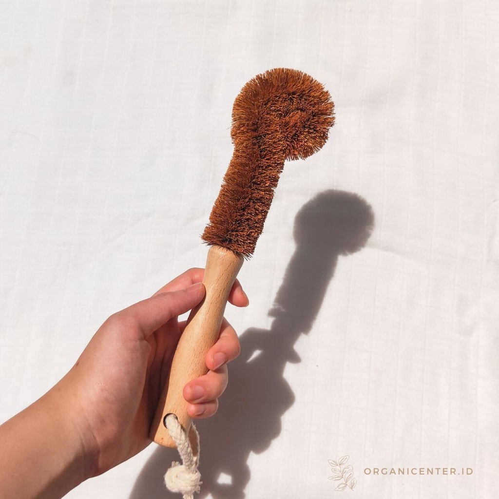 Sikat Botol Kayu Sabut Kelapa Coconut Fiber Bottle Brush Cleaner Eco Friendly Zero Waste