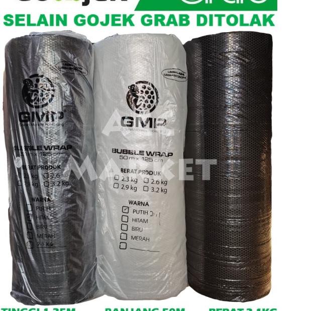 

Bubble Wrap Plastik Roll 50m x 125 cm Packing Buble - GMP 2.1KG PUTIH