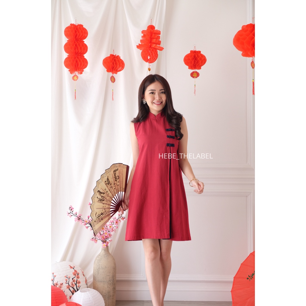 Ji-Hye Dress Cheongsam Chinese New Year - Pakaian Wanita