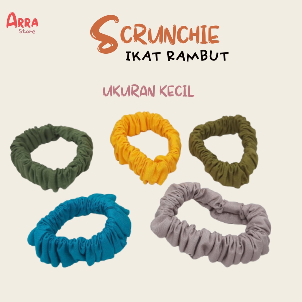 Gelang Kain Small Scrunchie Ikat Rambut Cepol Hijab Kunciran Ukuran 2cm