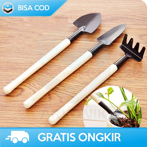 ALAT BERKEBUN GARDENING TOOLS SEKOP MINI PERLENGKAPAN COCOK TANAM 3IN1