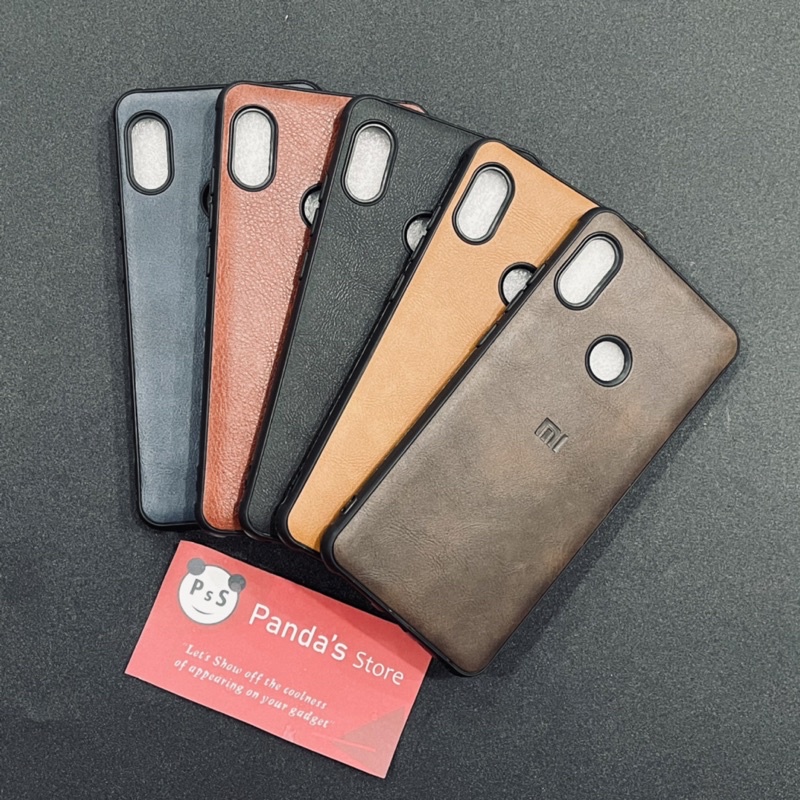 Leather Case Redmi Note 5 Pro Softcase Kulit Elegan Casing Slim Fit