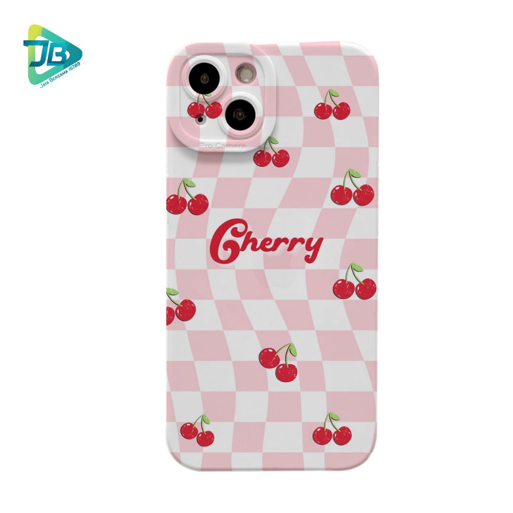 CUSTOM CASE SOFTCASE SILIKON PROCAMERA CHERRY CUSTOM OPPO REALME VIVO XIAOMI SAMSUNG INFINIX IPHONE FOR ALL TYPE JB6194