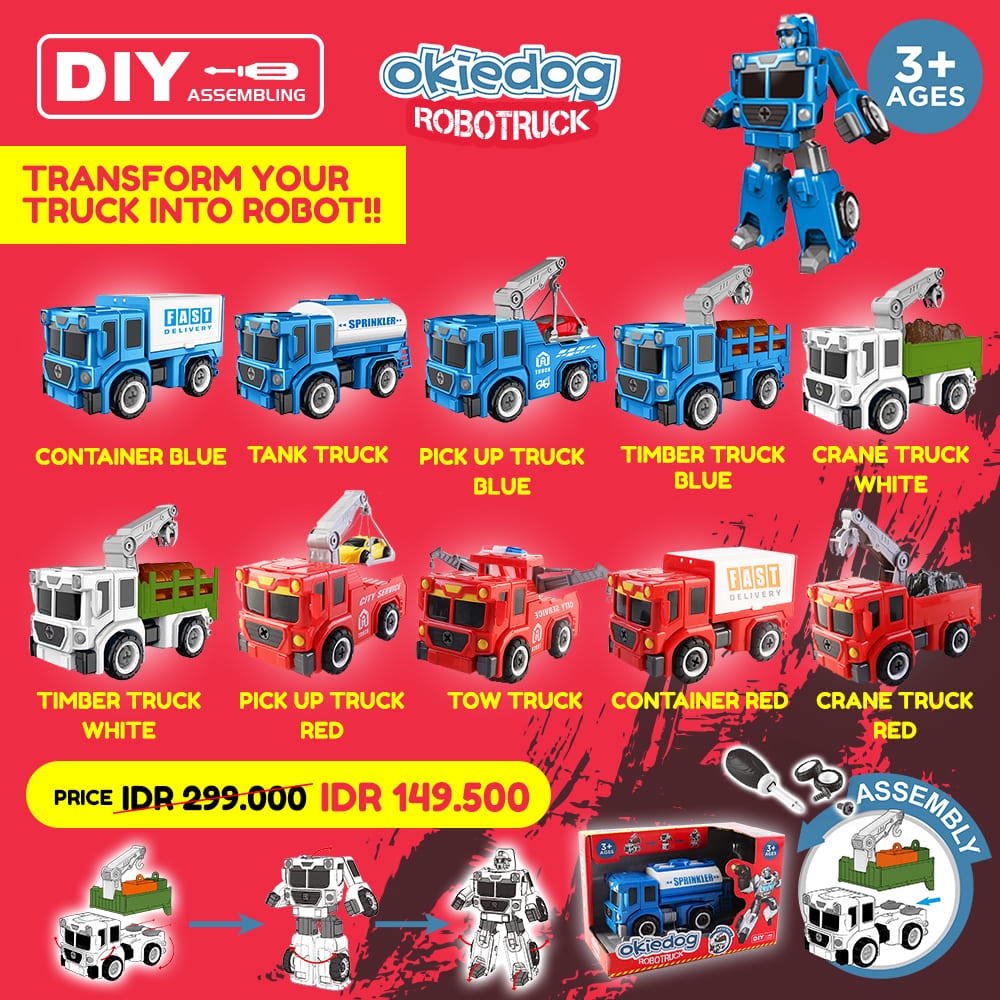 Okiedog robo truck 3+ age