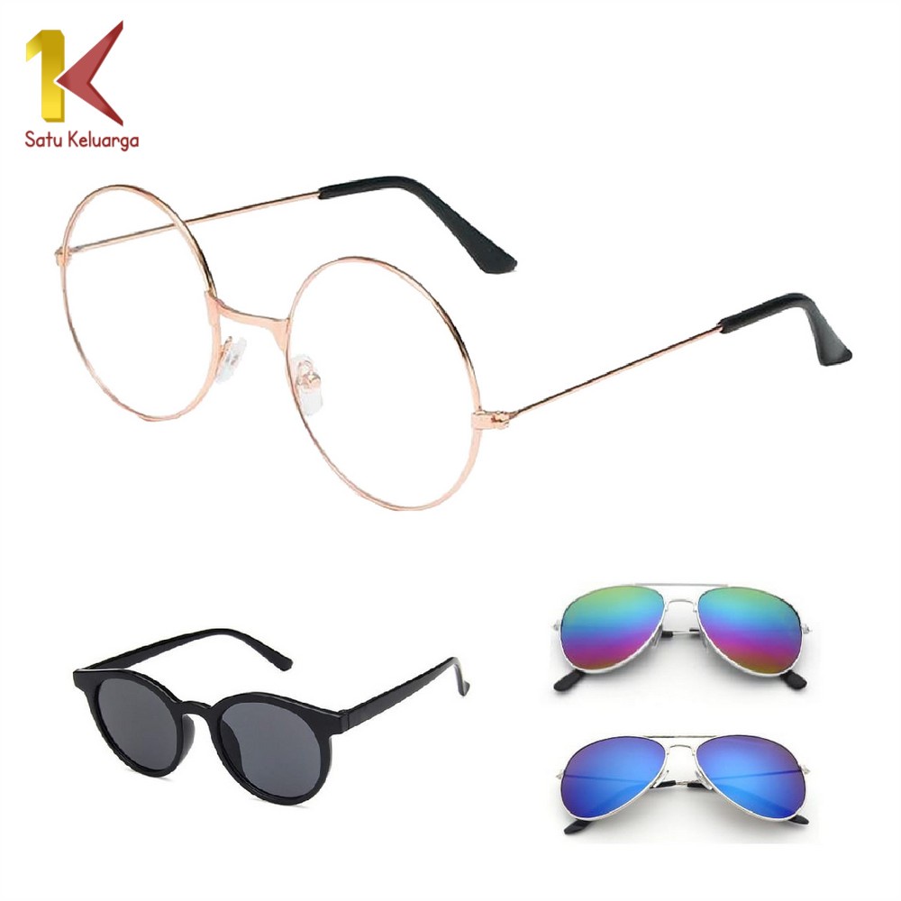 Satu Keluarga Kacamata Fashion Wanita Korean Style C89 C91 Sunglasses Kaca Mata Gaya Pria / Kacamata