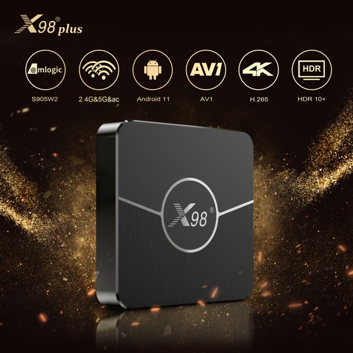 Tv Box Android Tv Box X98 Plus 4Gb/32Gb Amlogic S905W2 Android 11 4K Bt Hdr