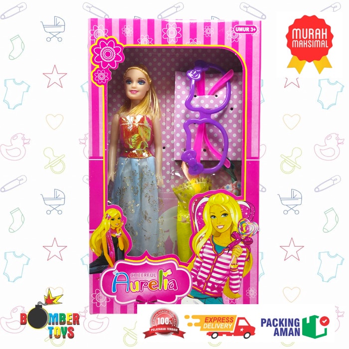 MAINAN ANAK BONEKA BERBIEE GANTI BAJU AKSESORIS BEAUTY 168-3