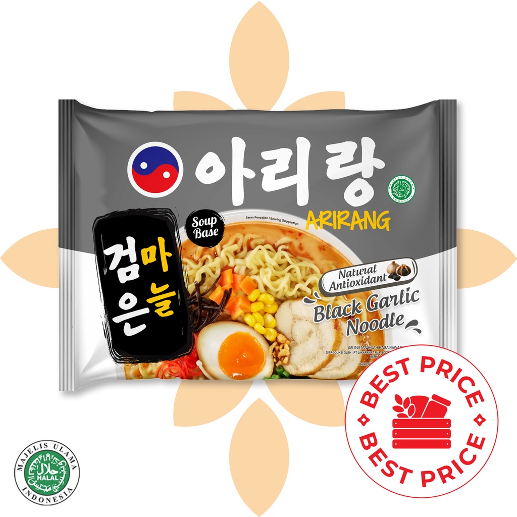 ARIRANG - MIE KUAH BLACK GARLIC NOODLE  - 110 GR