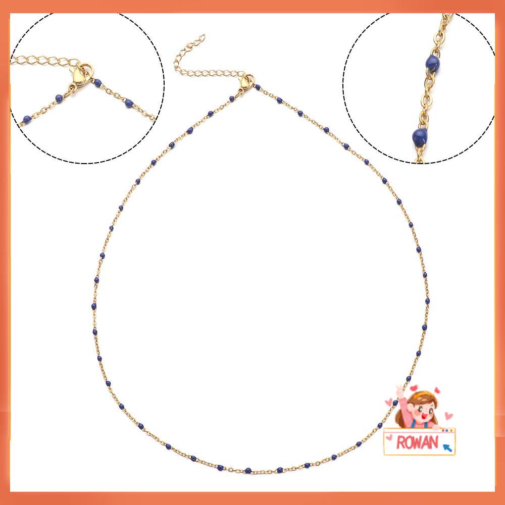 Kalung Gelang Rantai Desain Bunga Bahan Stainless Steel Warna Emas Untuk Wanita