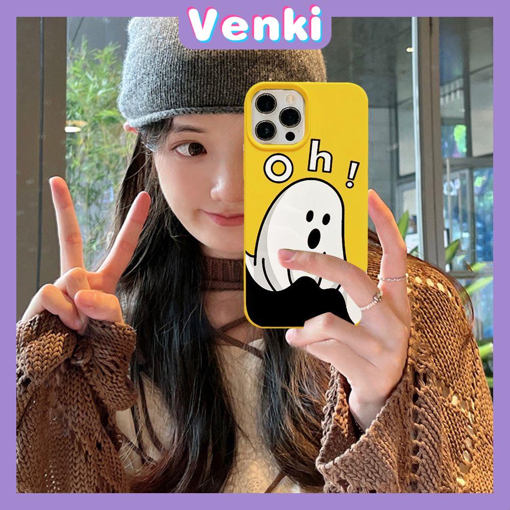 Case iPhone 14 Pro Max TPU Soft Case Cartoon Cute Ghost Glossy Yellow Candy Case Camera Protection Shockproof For iPhone 14 13 12 11 Plus Pro Max 7 Plus X XR