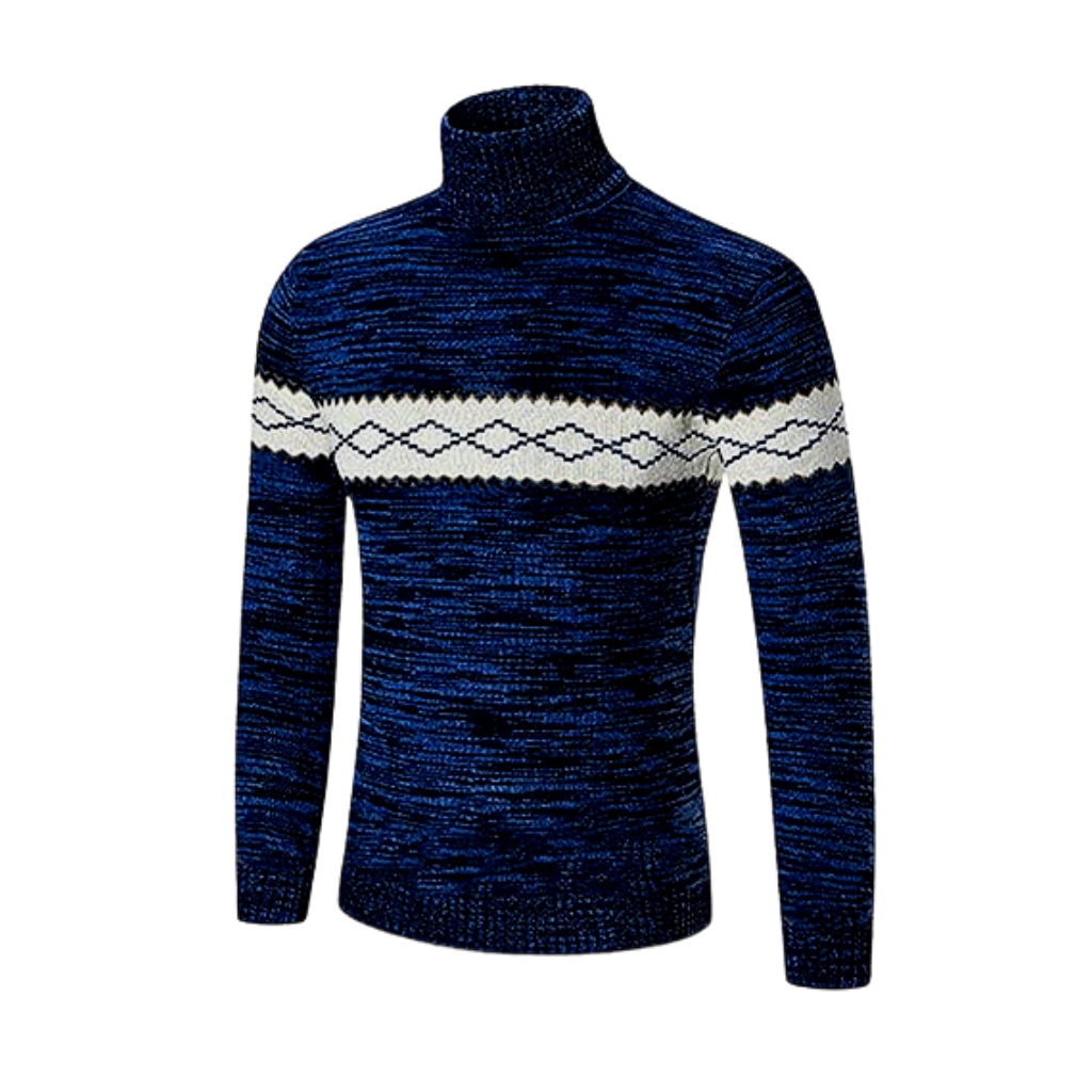 Sweater Rajut Pria Kerah Tinggi Suitable Bahan Rajut 7Get Halus Dan Tebal