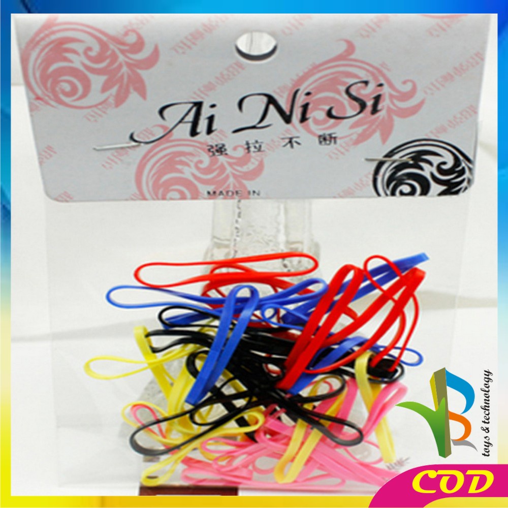 RB-C214 Karet Ikat Rambut Polos Bahan Karet 200 PCS / Kunciran Rambut Anak / Headband Wanita