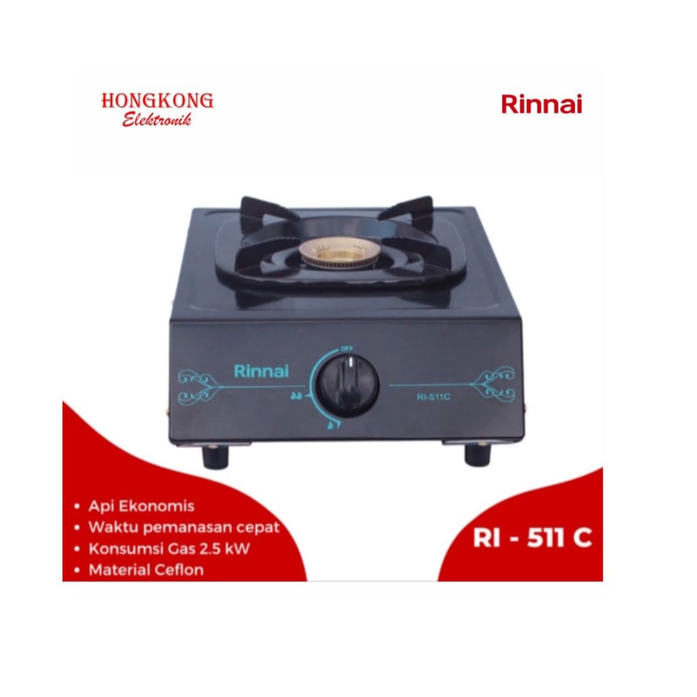 Kompor Gas Rinnai Satu Tungku RI-511C RI511C RI 511 C