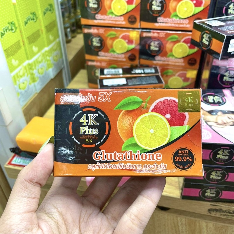 4K Plus 5x Glutathione Soap (100gr) Original 100% Thailand