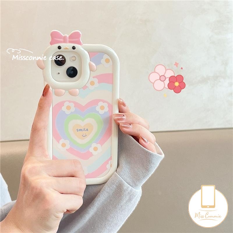 3d Bow Monster Lensa Gradasi Love Heart Case VIVO Y15s Y35 Y33s Y22s Y22 Y16 Y21s Y12 Y51A V25E V23 Y31 Y51 Y11 Y55 Y15 Y02s Y75 Y21 Y91 Y53s Y91C Y20s Y30 Y12i Y17 Y20i Y51A Y20