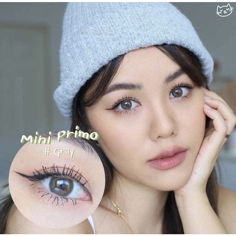 Softlens Kitty Kawaii Mini Primo Gray / Abu Normal Minus Beda Minus