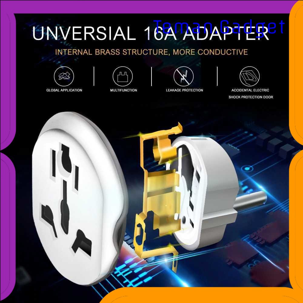 TG-TRV Taffware Loop Universal Travel Adapter AU US UK to EU Plug 16A - N16