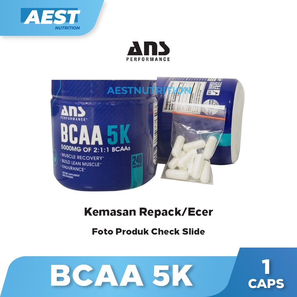 ANS BCAA 5k 1 Capsule ANS Performance BCAA Kapsul Repack Ecer