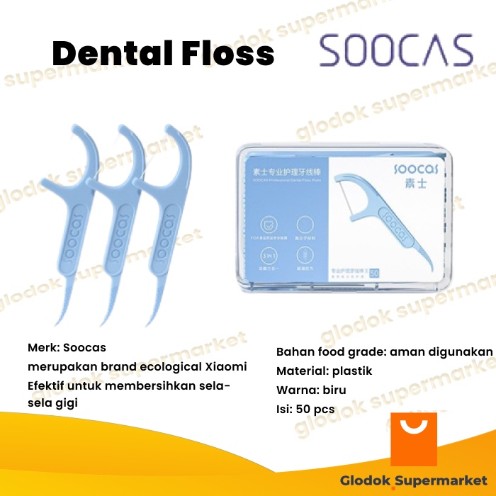 Dental Floss Benang Pembersih Tusuk Gigi Soocas