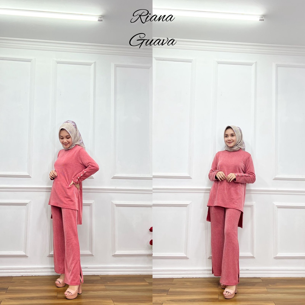 Riana One Set Knit All Size Ori Arraffa Syari