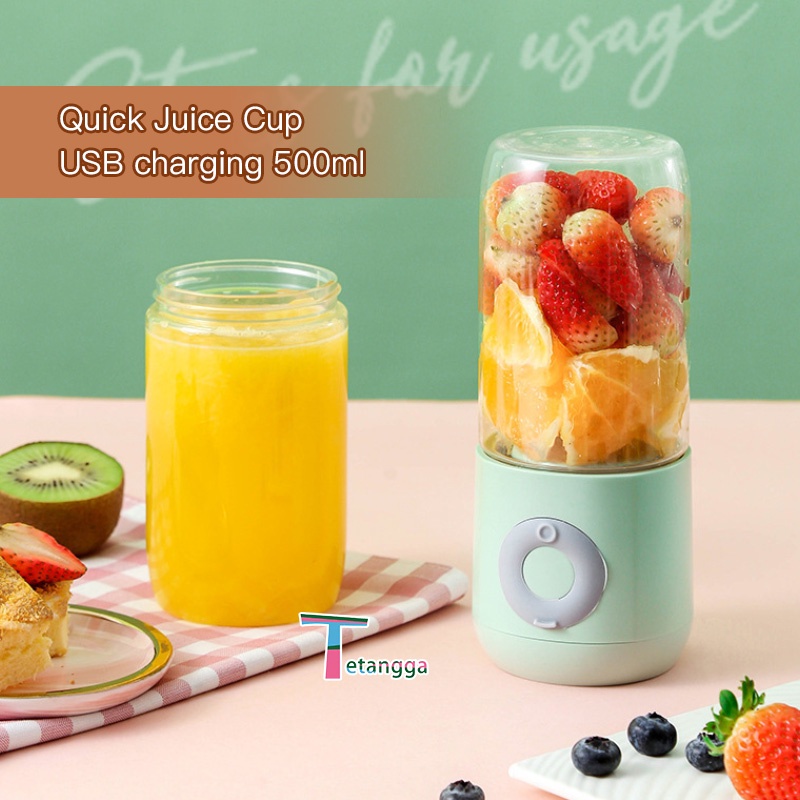 Portable Usb Juicer Mini Multifungsi Kaca Menebal Cangkir / Blender untuk Travelling - Blender Portable Botol Langsung Minum