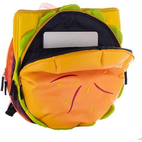 ↂ☾Sera Cartoon Network Little Red Book dengan Cheeseburger Backpack Tas Sekolah Lucu Ransel Big Rong