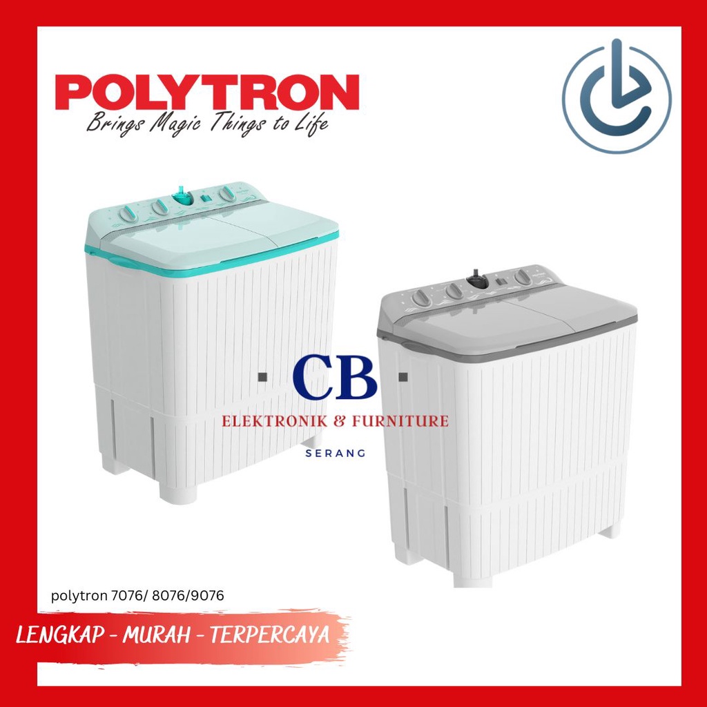MESIN CUCI POLYTRON 9076 9KG HIJAB