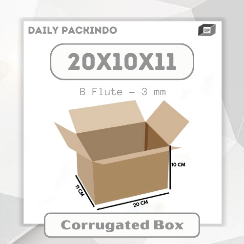 

Kardus/Packing/Dus/Corrugated/Box Ukuran 20x10x11 Cm B Flute Baru