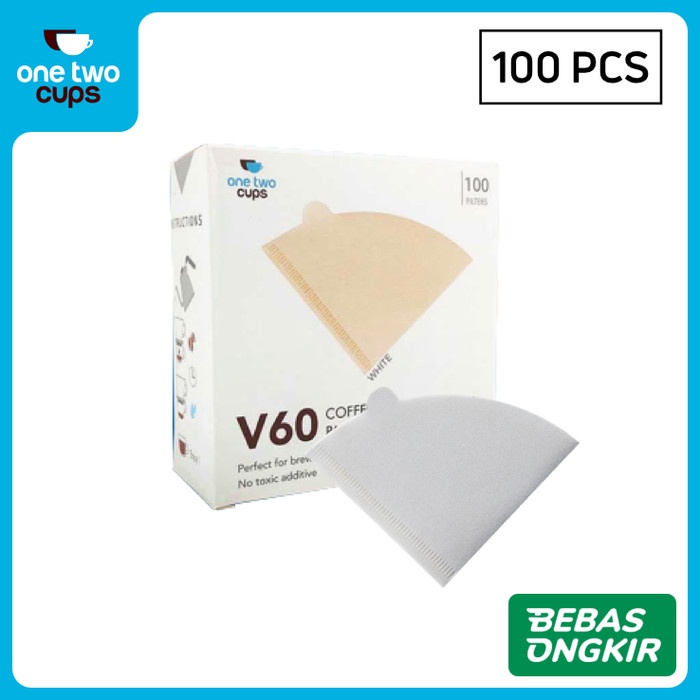 

Discount Kertas Filter Saringan Kopi V60 One Two Cups Drip 1-2 Serve 100PCS V40 /KOPI RUBE/KOPI