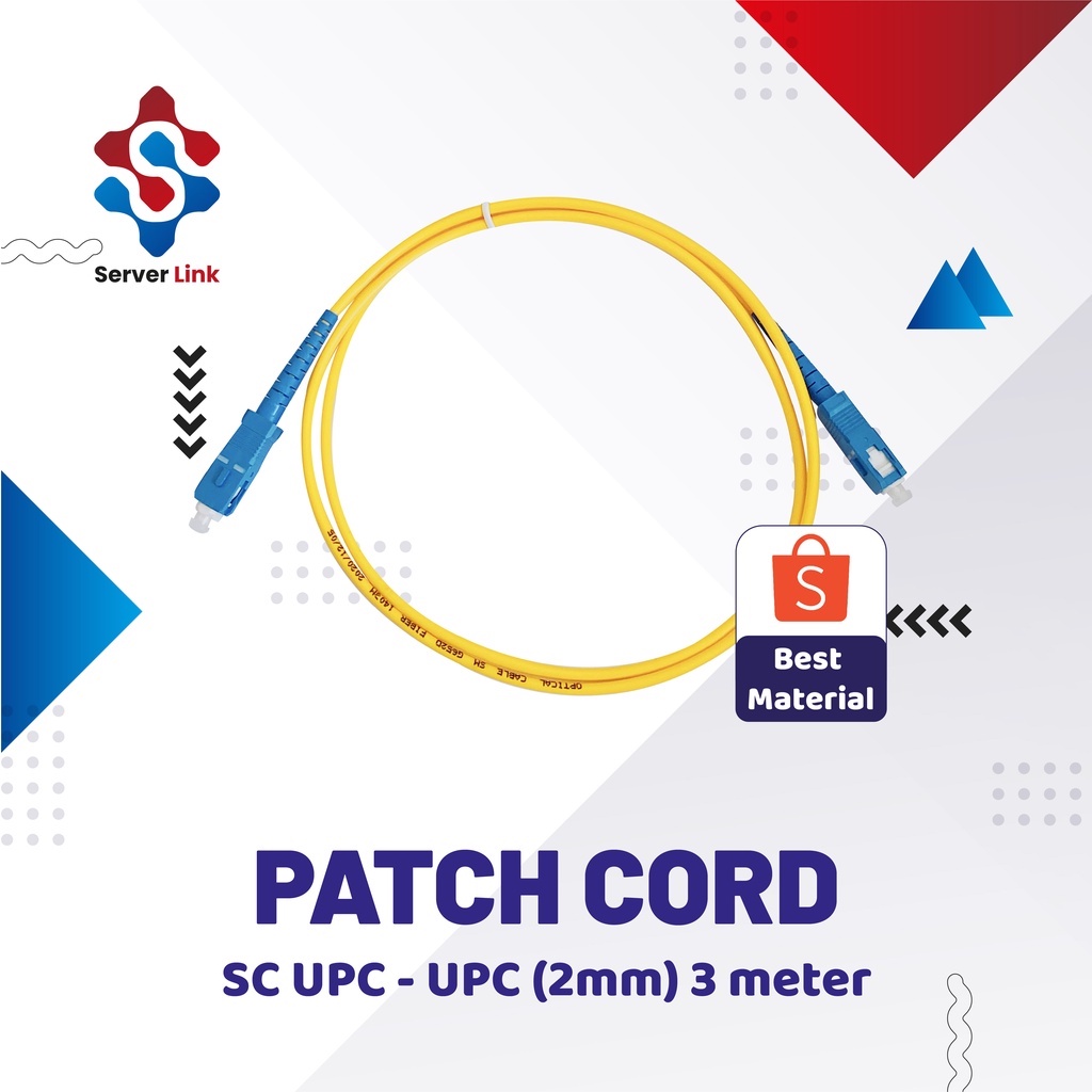 Patch Cord SC UPC - UPC 2mm - 3 Meter Kabel PatchCord