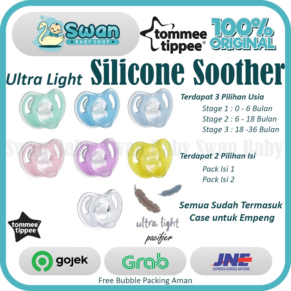 Tommee Tippee Ultra Light Silicone Soother / Empeng Bayi